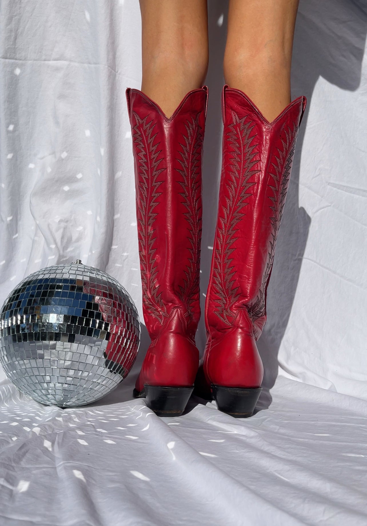 MIA Fiery Red Tall Cowboy Boots - SIZE 8