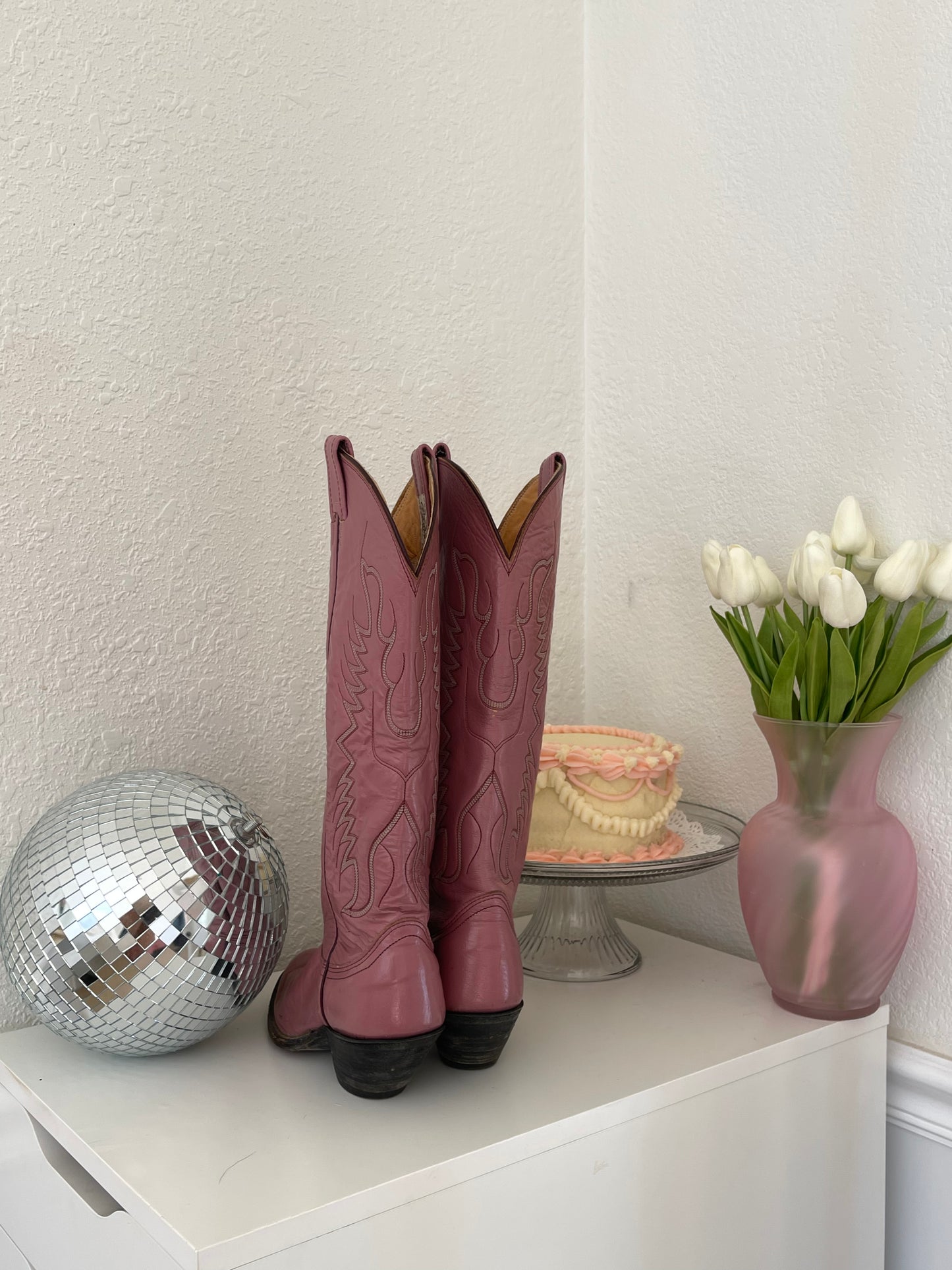 Magenta Vintage Cowboy Boots